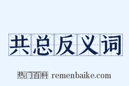 共总反义词是什么意思的图片